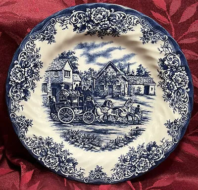 Buy Royal Stafford Fine Earthenware Blue & White Dinner Plate England • 18.63£