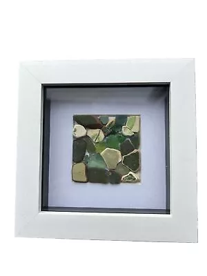 Buy Framed Cornish Beach Pottery And Sea Glass Picture • 12£