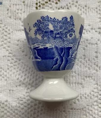 Buy Vintage English China Egg Cup  - Spode Italian Blue & White • 5£