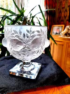 Buy Lalique Stunning  Elizabeth Pedestal Vase Signed Excon • 245£