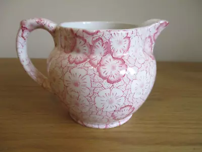 Buy Burleigh Milk Jug 8.5 Cm Pink Poppies Design Chintz Pottery Staffordshire • 29.99£