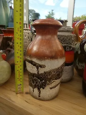 Buy Retro Vintage West German Vase 1960 - 70's Scheurich 208 21cm • 20£