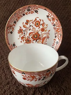 Buy Antique Wedgwood England Tea Cup/Saucer Set Orange Floral With Stamped Old. • 28£