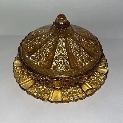 Buy George Davidson Amber Hobnail Bon Bon Dish Victorian Art Glass Vintage READ • 22.99£