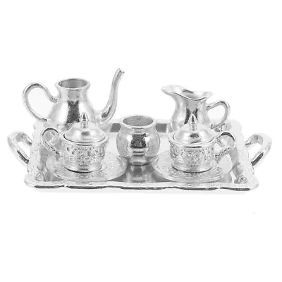 Buy  Model Wine And Tea Set Alloy Child Dollhouse Glasses Mini Pot Cups • 8.39£