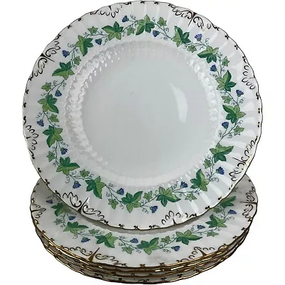 Buy Royal Crown Derby Medway Burford Ivy Five Dinner Plates England Vintage 1950s • 79.21£