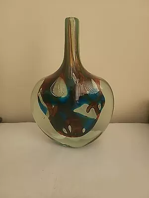 Buy Stunning MDINA Art Glass Vintage Vase Signed  • 40£
