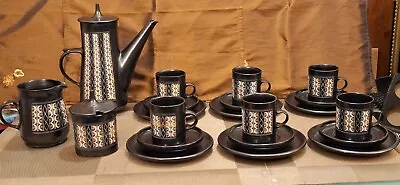 Buy Ambleside Pottery George Cook Coffee Set For 6: Coffee Pot, Cups~Saucers, Plates • 125£