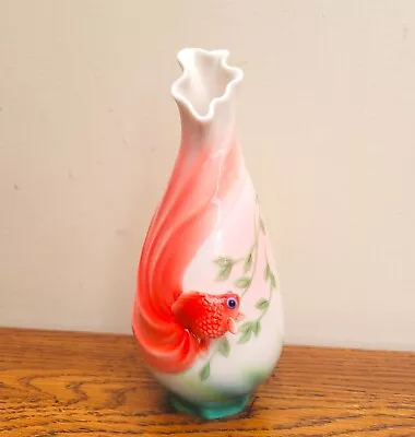 Buy Franz Porcelain Vase Fantail Goldfish FZ00535 6.5  • 69£