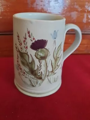 Buy Vintage Buchan Pottery Thistle Heather Bluebell Mug Tankard Scotland Signed • 14.99£