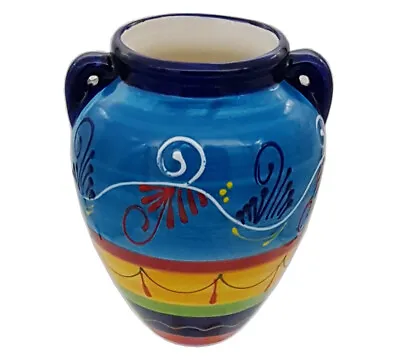 Buy Spanish Ceramic Hanging Urn Wall Pot 19 Cm X 16 Cm Handmade Ceramic Pottery • 24.99£