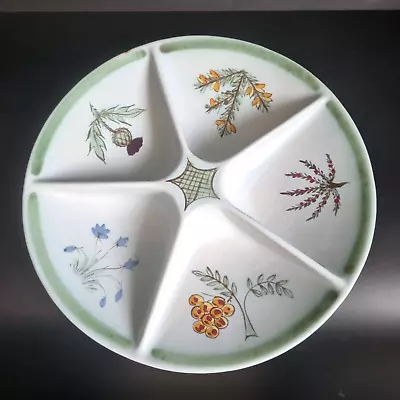 Buy Buchan Pottery Scotland 5 Section Hors D'Oeuvres Serving Dish Plate Portobello • 9.95£