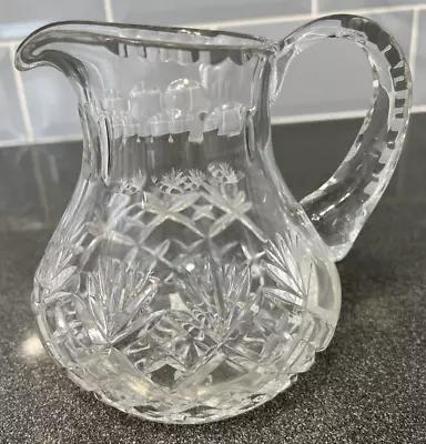 Buy Vintage Lead Crystal Glass Water Jug 14cm Tall • 10£