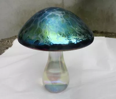 Buy Lovely Large 6   Heron? John Ditchfield? Iridescent Glass Mushroom Paperweight • 42£