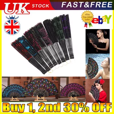 Buy New Chinese Hand Held FAN Folding Spanish Style Flower Dance Party Wedding 2024 • 3.59£