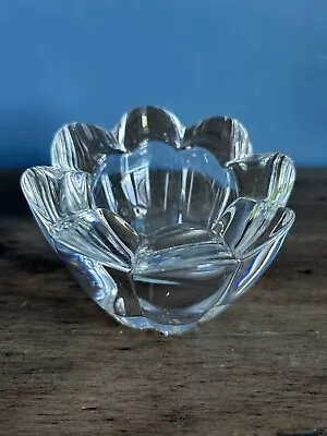 Buy Royal Crystal Rock Crystal Glass Tea Light Candle Holder Solid Very Orrefors • 7£