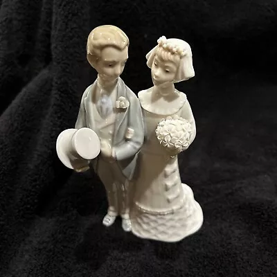 Buy Lladro Bride & Groom Wedding Couple 7.5” Porcelain Figurine Retired #4808 • 42.87£