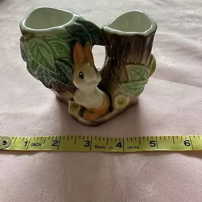 Buy Vintage Hornsea Fauna Rabbit Sitting By Tree Posy Vase • 3£