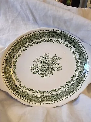 Buy Vintage 7.5  Stratford Grindley Plate Green/white  • 7.99£