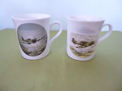 Buy 2x Spitfire & Hurricane Mugs. Good Condition. Old Forge Pottery Norfolk. • 3.50£