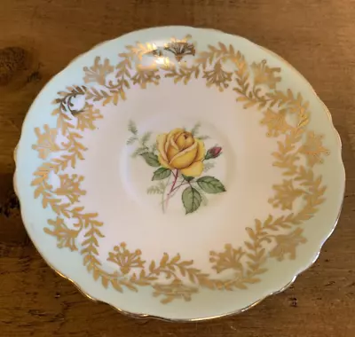 Buy Vintage Paragon Fine Bone China Saucer Only - Yellow Cabbage Rose • 7.50£
