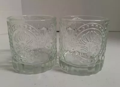Buy Pressed Glass Votive Candle Holders 3  Tall *Set Of 2* • 14.90£