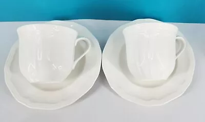 Buy SET Of 2 MIKASA ULTIMA Antique White HK 400 Cups And Saucers EXCELLENT Coffee • 16.31£