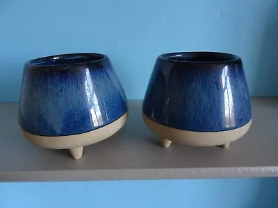 Buy 2 X Small Glazed Pottery Pots • 9.50£