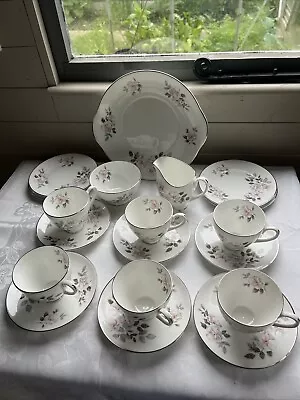 Buy Royal Adderley SILVER ROSE Vintage 21 Piece Tea Set Vgc • 29.50£