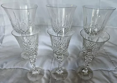 Buy Set Of 6 Bohemia Crystal Cut Champagne Flutes Marquis Made In Czechoslovakia • 31.44£