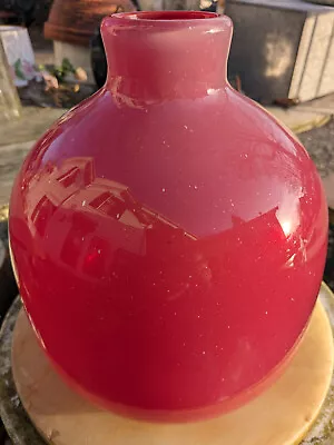 Buy Murano Glass Heavy Vase Pink Mid Century Modern Mcm Sixties Vintage Sabino • 167.75£