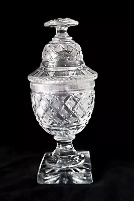 Buy Antique Baccarat -Voneche Cut Crystal Empire Drageoir 1810-1830 • 330.06£