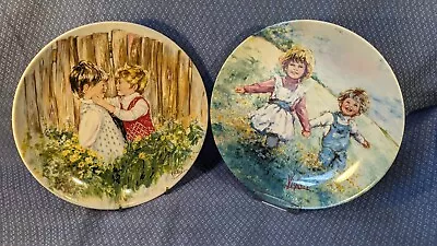 Buy 2x Wedgwood Queen's Ware Wall Plates  Playtime 1982  &  Be My Friend 1981  - VGC • 4.88£