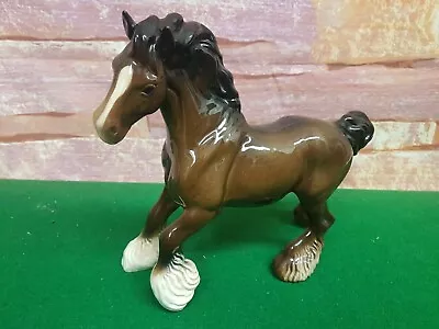 Buy Beswick Shire Horse Foal. Gloss Brown. Beautiful • 29.95£