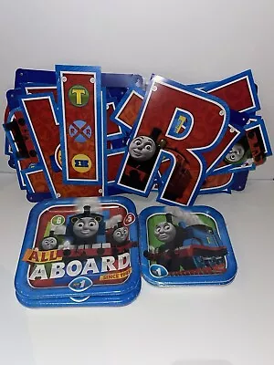 Buy Thomas The Train  All Aboard  New 2 Sets Plates 2 Sets Cake Plates Used Banner • 23.25£