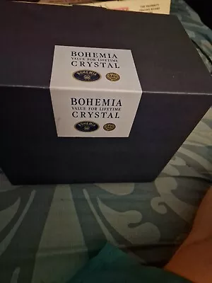 Buy Set Of Six Bohemia 24% Fine Cut Crystal Wine Glasses • 16£