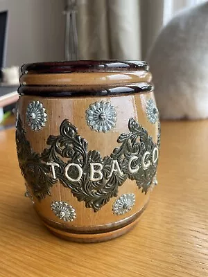 Buy Victorian Doulton Lambeth English Stoneware Tobacco Pot Pre 1901 11.5cm H • 13.50£