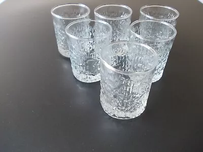 Buy Ravenhead Siesta 6 X Small Tumblers 14cl Glasses Vintage 1970's Bark Effect • 14.95£