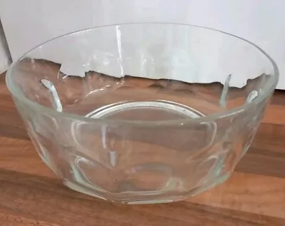 Buy Vintage Arcoroc France Large Dimpled Glass Fruit Trifle Bowl 22cm By 10cm • 19.99£