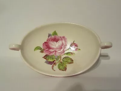 Buy Vintage Sylvac Pottery Double Handled Bon Bon Dish Pink Flower Pattern  • 5£