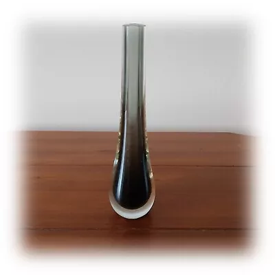 Buy Caithness Glass Peat Brown Stroma Teardrop Bud Vase - 1960's • 15£