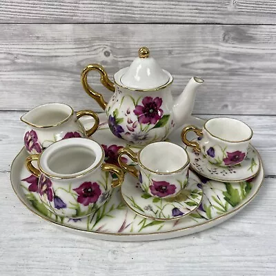 Buy The Regal Miniature Floral Tea Set Bone China Collection PC • 14£