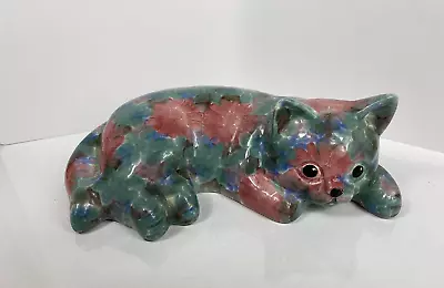 Buy Park Rose Ceramics Bridlington - Reclining Cat Figurine • 3.99£