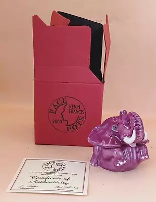 Buy Kevin Francis Face Pot  Pink Elephant With Box And Certicate Of Authentication • 12.50£