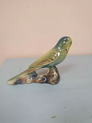 Buy Vintage Keele Street Pottery Lustre Budgerigar Figurine, Teal, Green, Yellow • 12£