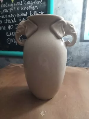 Buy Crackle Glazed Elephant Handle Vase Handmade • 65.35£