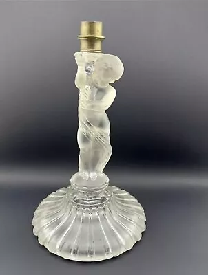 Buy French Baccarat Art Glass Cherub Candlestick • 100£