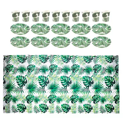 Buy  2 Sets Party Tableware Cloth Banquet Paper Cups Decor Hawaiian Favor • 34.99£