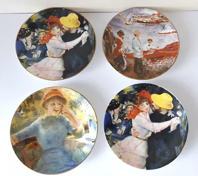 Buy Crown Staffordshire~SET OF 4 PLATES Inc OARSMEN AT CHATOU/ 2x DANCE AT BOUGIVAL • 12.99£