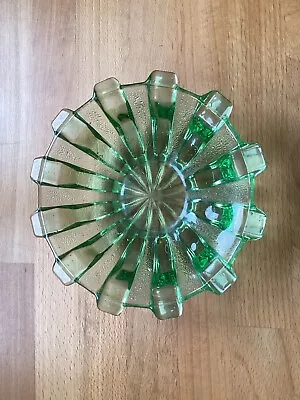 Buy Art Deco Green Glass Small Stolzle Bowl 1930's Depression Green Glass • 4.99£